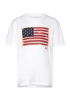 26/1 Jersey-Ss Flag Tee-Kn-Tsh White Ralph Lauren Kids