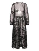 Fuschia Dress Black A-View