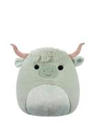 Squishmallows 40 Cm P18 Fuzz A Mallows Iver Highland Cow Green Squishm...