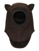 Balaclava Ears Wool Brown Huttelihut