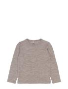 Merino Wool Ls Top Brown Mikk-line
