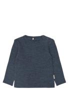 Merino Wool Ls Top Navy Mikk-line