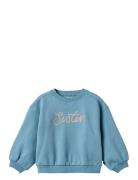 Sweatshirt L/S Embroidery Eliza Blue Wheat