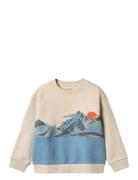 Sweatshirt L/S Print Steff Cream Wheat