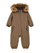 Baby Coverall W. Fake Fur Brown Color Kids