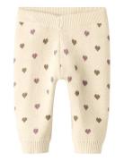 Nbfsaran Knit Pant Heart Lil Cream Lil'Atelier