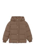 Quilted Jacket Solid Brown Minymo