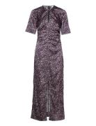 Silk Stretch Satin Maxi Dress Black Ganni