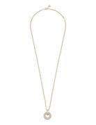 Liz Double Ring Crystal Pendant Neck 45 Gold SNÖ Of Sweden