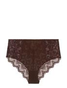 Lace Mesh Highwaist Briefs Brown Understatement Underwear