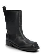 Biajesse Mid Pull On Boot Faux Leather Black Bianco