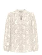 Onlkorsa Ls Jaquard Shirt Wvn Cream ONLY