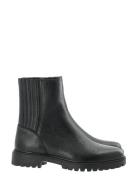 Biagina Mid Chelsea Boot Tumbled Leather Black Bianco