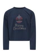 Kogriri Life Xmas L/S St S Top Jrs Navy Kids Only