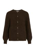 Vilampe O-Neck L/S Knit Cardigan-Noos Brown Vila