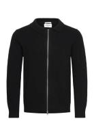 Lambswool L/S Cardigan With 2-Way Z Black Lindbergh