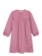 Dress Ls Y/D W. Lining Pink Minymo