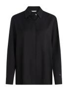 Soft Vis Ls Regular Shirt Black Tommy Hilfiger