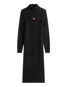 Tjw Mockneck Badge Sweater Dress Black Tommy Jeans