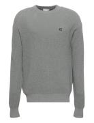 Ls Ez Cotton Waffle Crwnk Swtr 9 Grey Calvin Klein Jeans