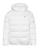 Ls Nylon Zip Off Hood Down Puffe White Calvin Klein Jeans