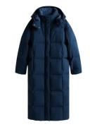 Tjw Alaska Grid Dwn Mxi Coat Ext Navy Tommy Jeans
