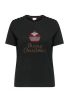 Carkita Xmas Ss O-Neck Jeans Fit Tee Jrs Black ONLY Carmakoma