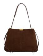 Casual Leather Shoulder Bag Sued Brown Tommy Hilfiger