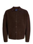 Joryork Knit Cardigan Polo Stydaw25 Brown Jack & J S