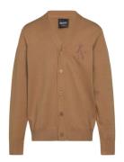 L&S Monogram Crew Neck Jumper Brown Lyle & Scott
