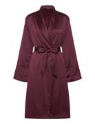 Robe Long Satin Fleece Burgundy Hunkemöller
