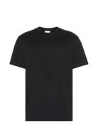 Ss Supima Chest Emb Crewneck Tee Black Calvin Klein