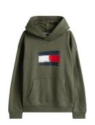 Flag Hoodie Green Tommy Hilfiger