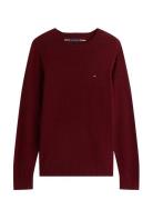 Lambswool Crew Neck Burgundy Tommy Hilfiger