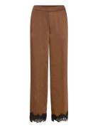 Pants With Lace Detail Brown Coster Copenhagen