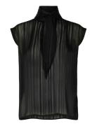 Slfmargrethe Sl Tie Top Ex Black Selected