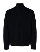 Slhteller Fn Relaxed Zip Cardigan Noos Black Selected