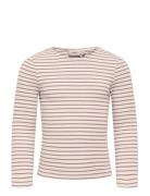 Kmgmaude Life Stripe Ls Top Jrs Noos Cream Kids Only