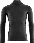 WarmWool Mock Neck with Zip Man Marengo/Jet Black