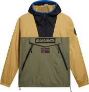 Napapijri Unisex Rainforest Ripstop Anorak Jacket Green/Beige