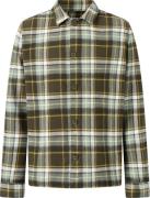 Men's Big Checked Heavy Flannel Overshirt  Green Check