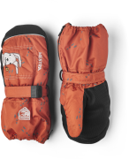 Hestra Baby Zip Long Mitt Orange Print