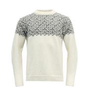 Devold Bjørnøya Sweater Crew Neck Offwhite/Ink