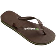 Havaianas Men's Brazil Logo Dark Brown/white