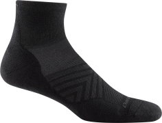 Darn Tough Men's Run Quarter Ultra-Lightweight with Cushion Black