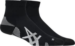 Asics 2 Pack Cushioned Run Quarter Sock Performance Black/Performance ...