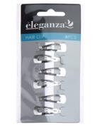 Eleganza Hair Clip Silver 3cm   6 stk.