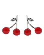 Everneed Cherry earrings red/silver (U)