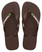 Havaianas Brasil Logo - Mørkebrun/Hvid - Str. 43/44
