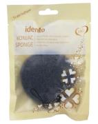 Idento Konjac Svamp - Circular - Bamboo Charcoal (Sort) (U)
